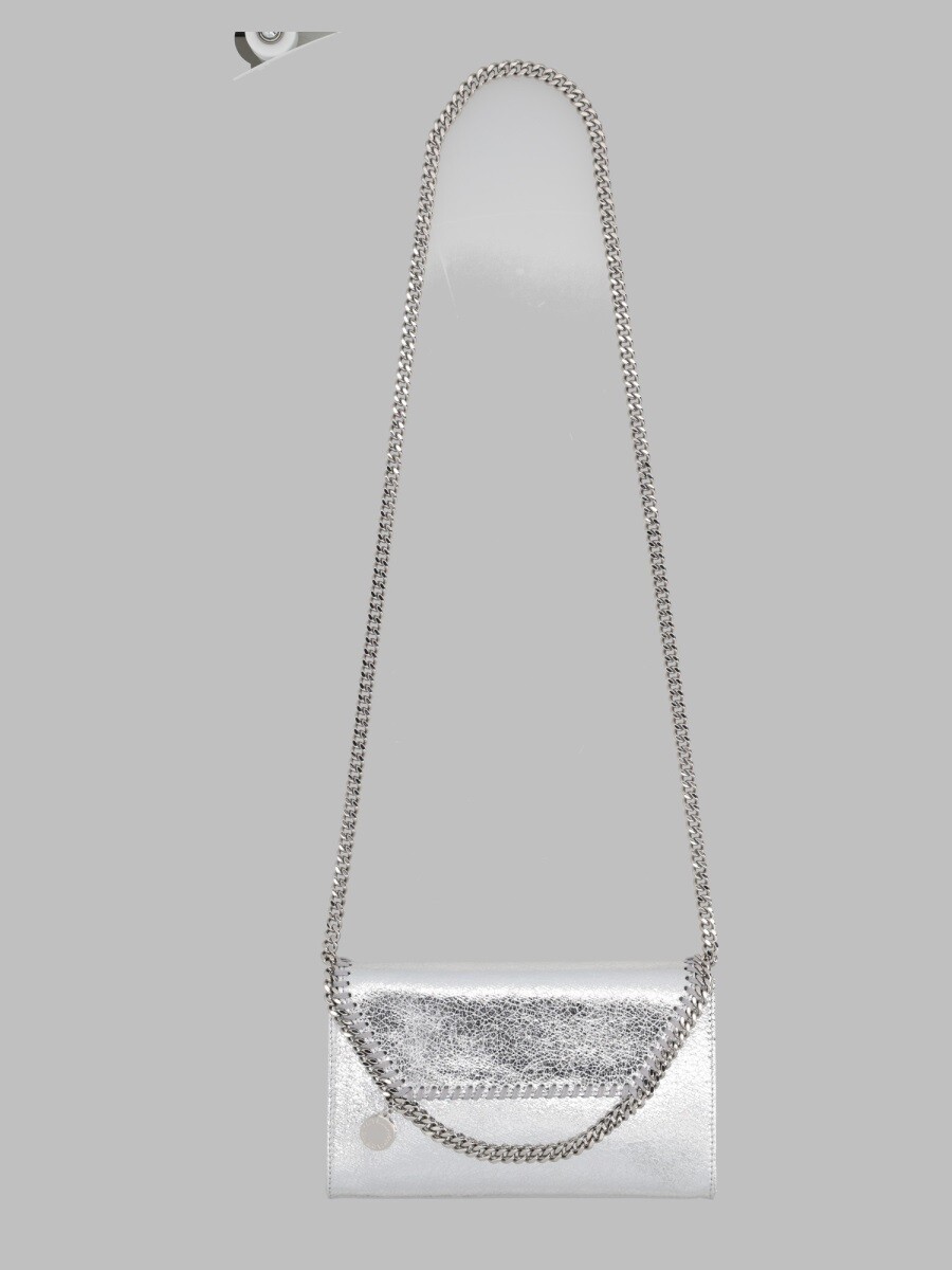 中心柱 ポールマッカートニー STELLA MCCARTNEY 歌留多保持者 札入れ レディース しろがね色 Wallets and Card Holders 413453 関税 貨物輸送無料 2026AW el