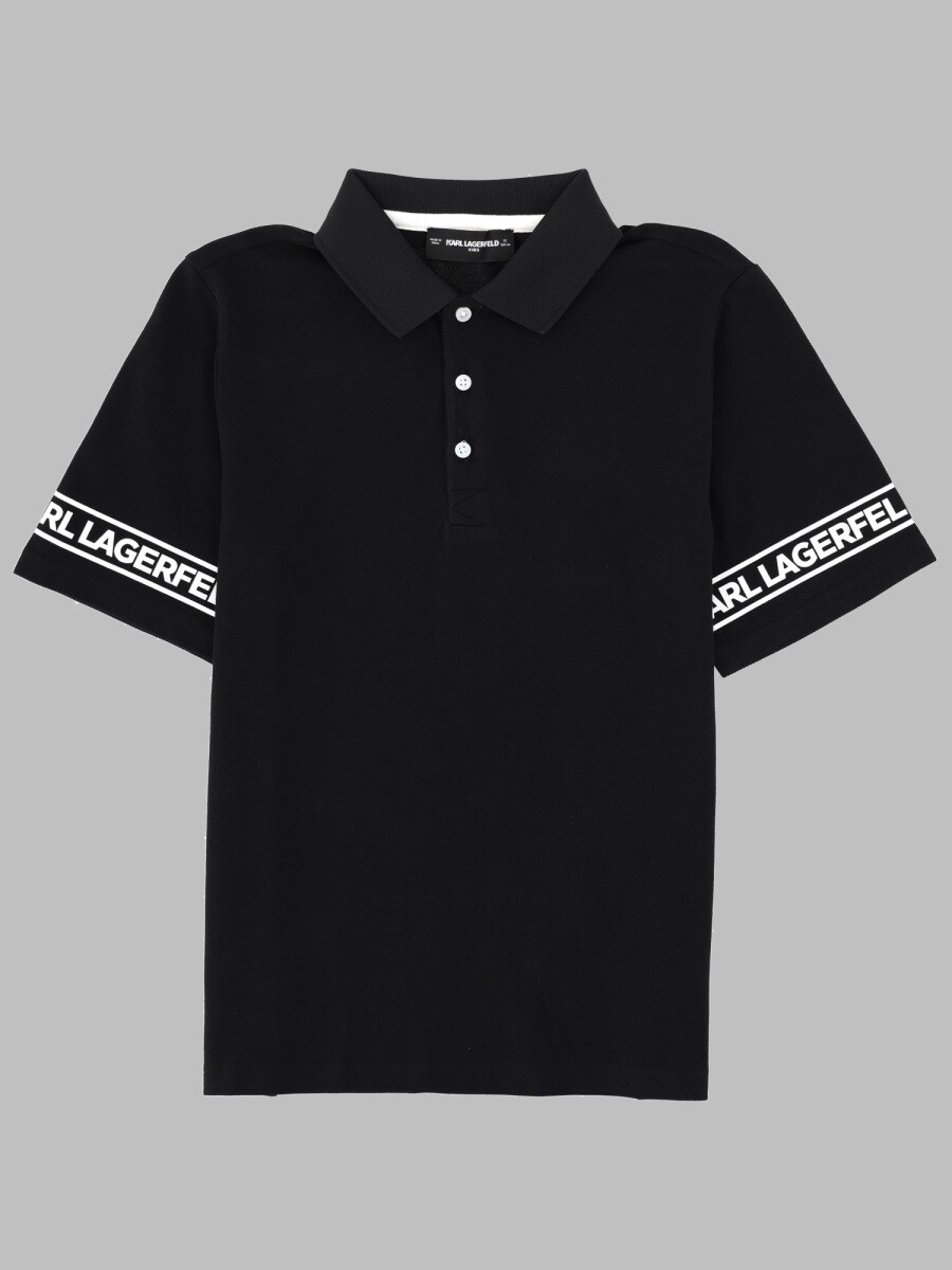 長い巻き毛 ラガーフェルド KARL LAGERFELD スポーツシャツ トップス ボーイズ 黒いこと Polo shirts 396400 関税 貨物輸送無料 2026SS el