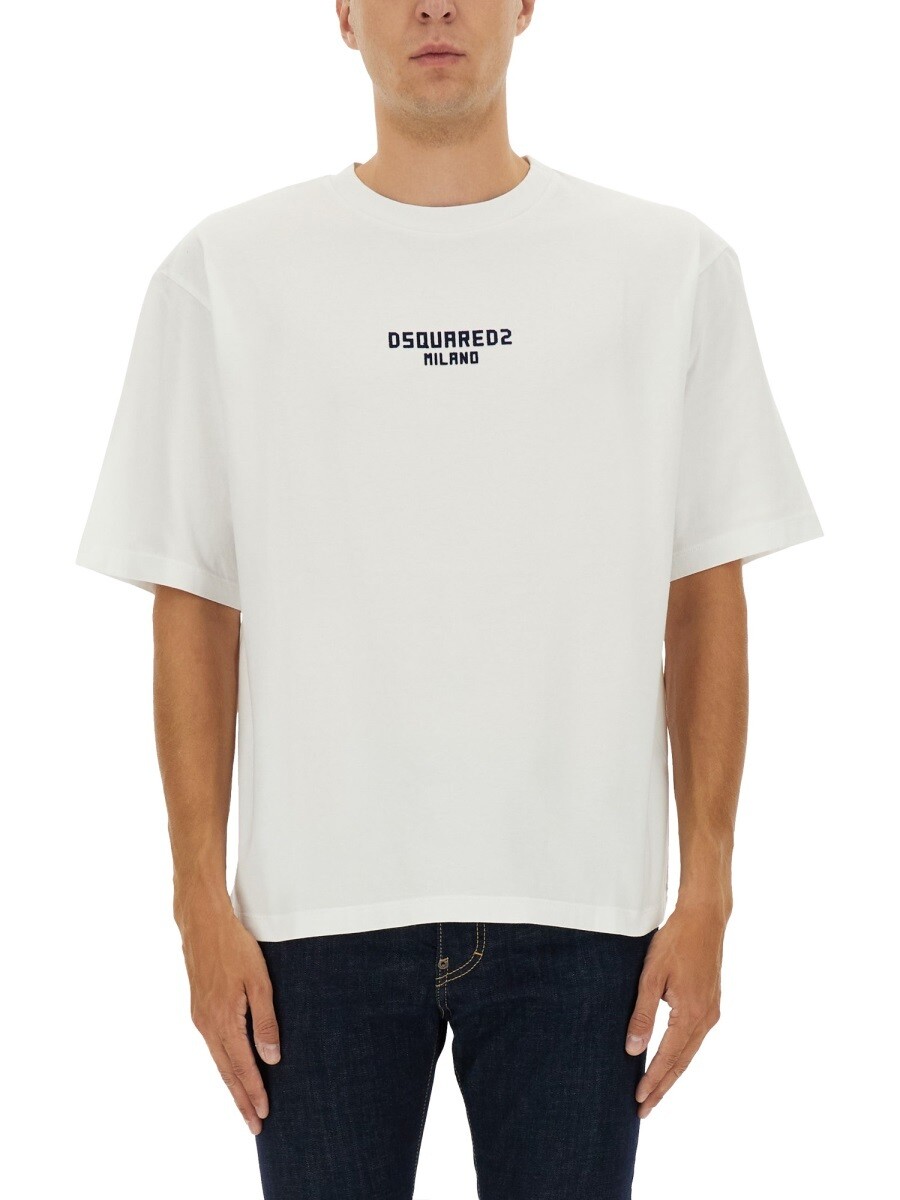 ディースクエアード DSQUARED2 ティーシャツ メンズ 白いこと T-shirts 362144 関税 貨物輸送無料 2025AW el トップス-Tシャツ・カットソー-メンズファッション