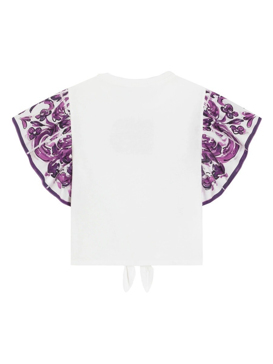 ドルチェ＆ガッバーナ DOLCE\u0026GABBANA ロング衣袂ティーシャツ ティーシャツ ガールズ 白いこと Long sleeve t-shirts 362640 関税 貨物輸送無料 2025AW el