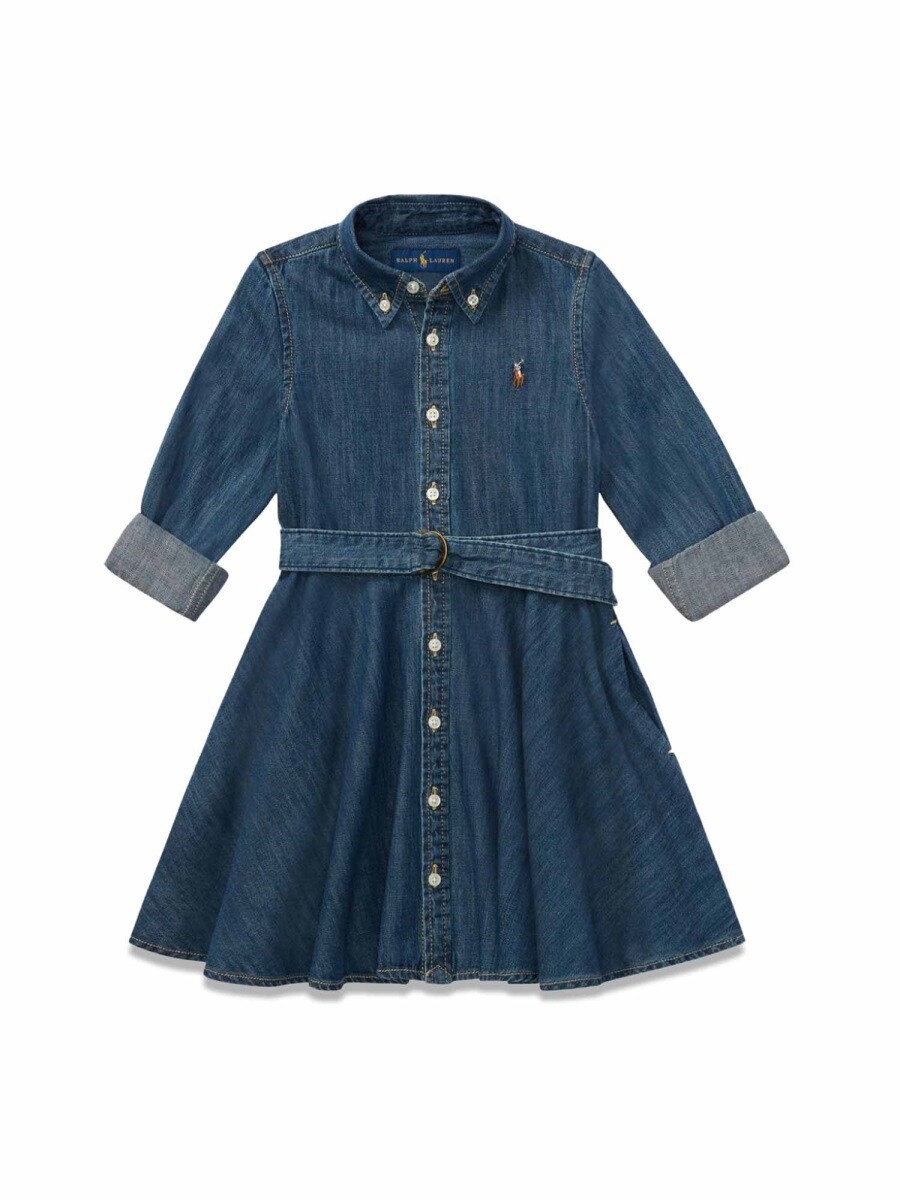 ポロ・ラルフローレン POLO RALPH LAUREN ロングドレス ドレス ガールズ ブルー Long dresses 362845 関税 送料無料 2025AW el