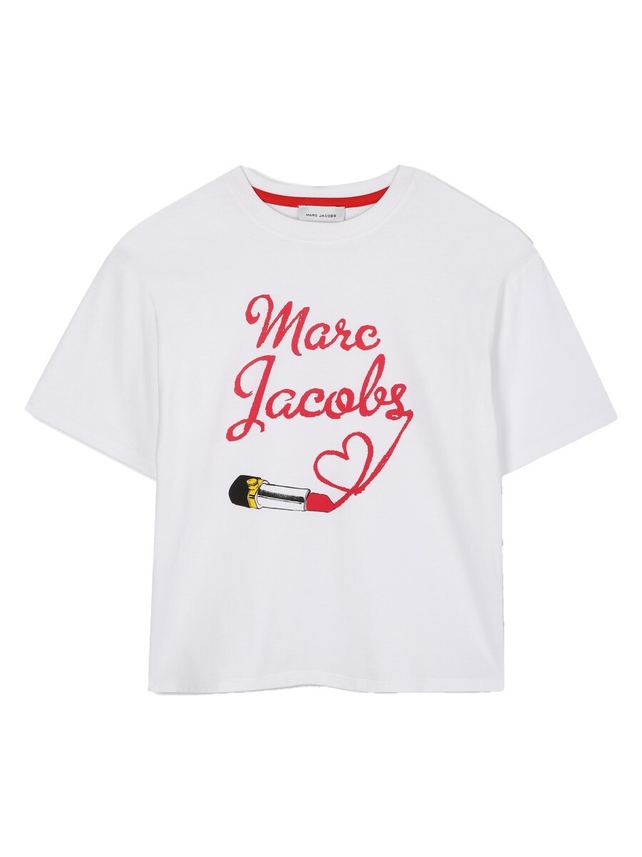 目じるし ジェイコブス MARC JACOBS ロング捩りプルオーバー プルオーバー ガールズ 白いこと Long sleeve t-shirts 364585 関税 貨物輸送無料 2025AW el