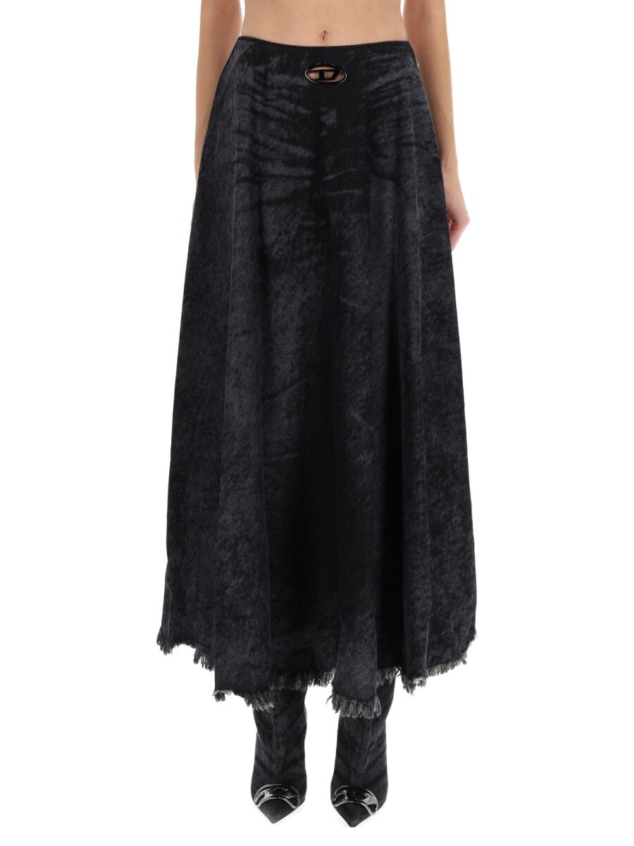 ディーゼル DIESEL スカート レディース ブラック Skirts 363727 関税 送料無料 2025AW el|BRANDSHOP「il Tesoro」