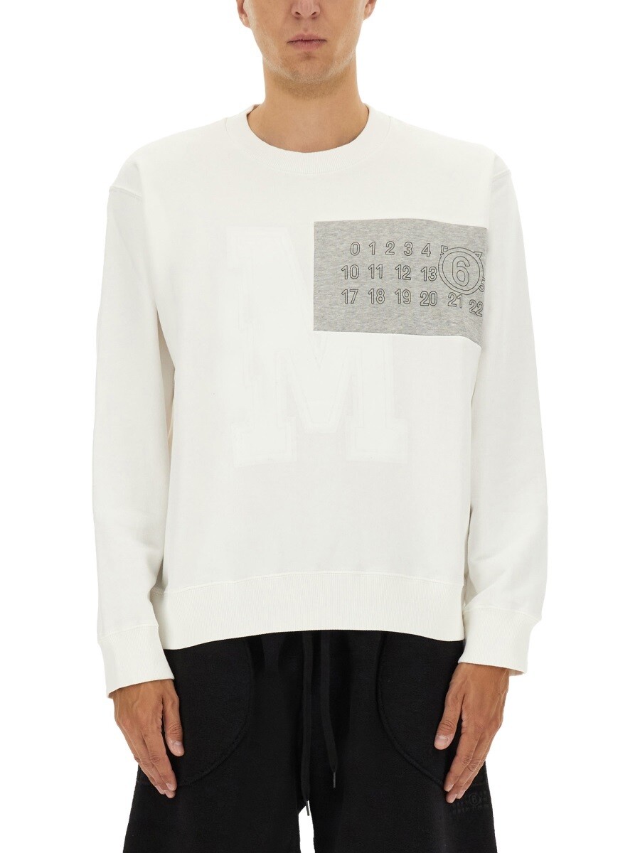エムエムシックスメゾン マルジェラ MM6 MAISON MARGIELA スウェットシャツ トレーナー メンズ ホワイト Sweatshirts 366909 関税 送料無料 2025AW el｜BRANDSHOP「il Tesoro」