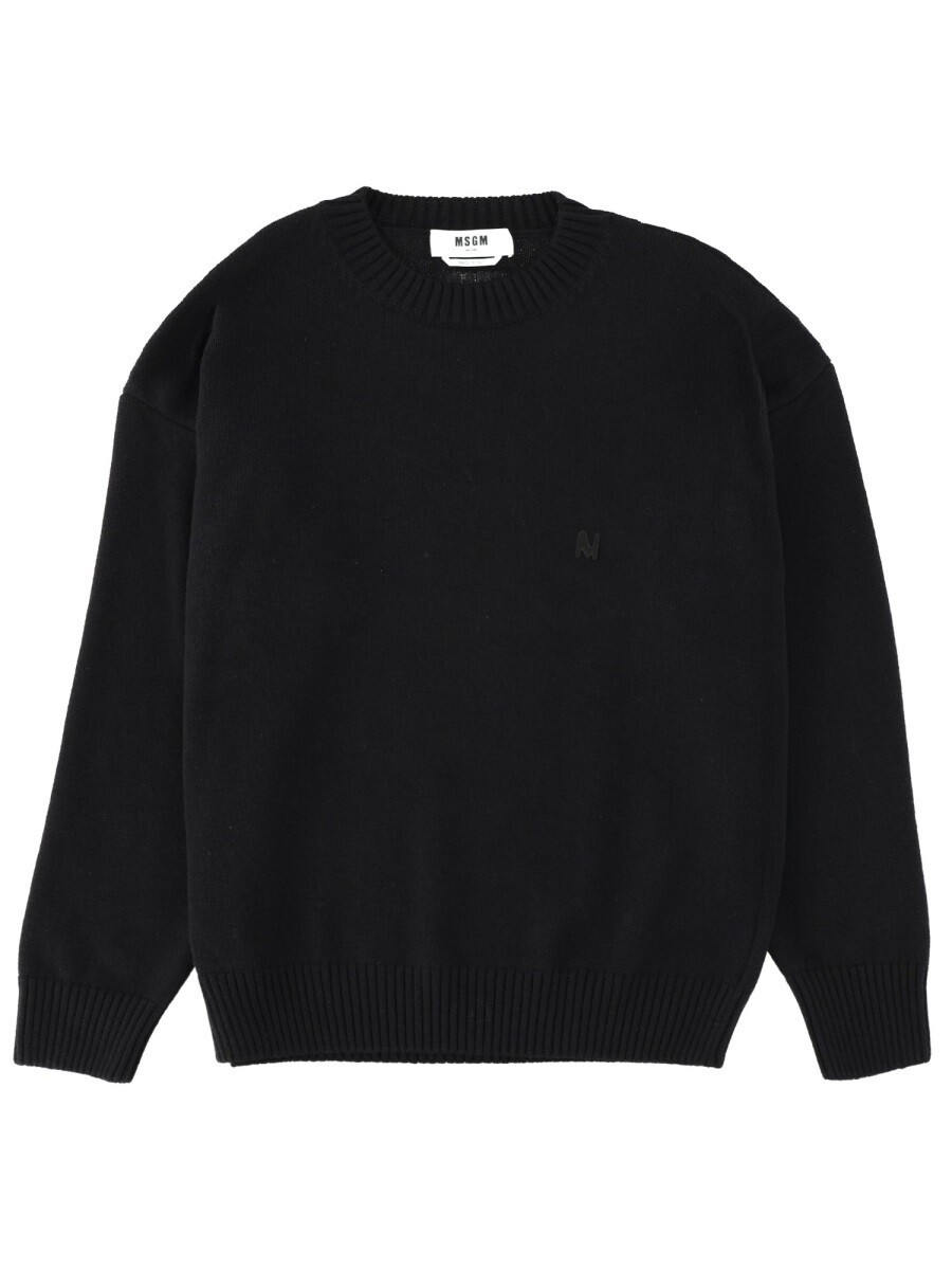 エムエスジーエム MSGM セーター ニットウェア メンズ ブラック Knitwear 365310 関税 送料無料 2025AW el｜BRANDSHOP「il Tesoro」
