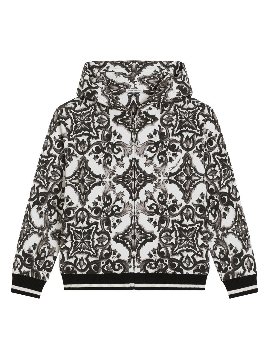 ドルチェ＆ガッバーナ DOLCE\u0026GABBANA クルーネックスウェットシャツ 調教師 ボーイズ 白いこと Crew neck sweatshirts 365743 関税 貨物輸送無料 2025AW el