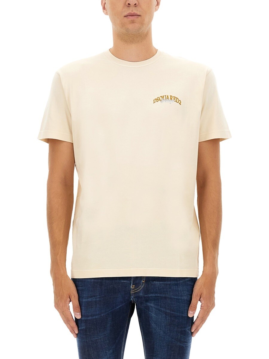 ディースクエアード DSQUARED2 Tシャツ メンズ ベージュ T-shirts 366537 関税 送料無料 2025AW el｜BRANDSHOP「il Tesoro」 31,265円