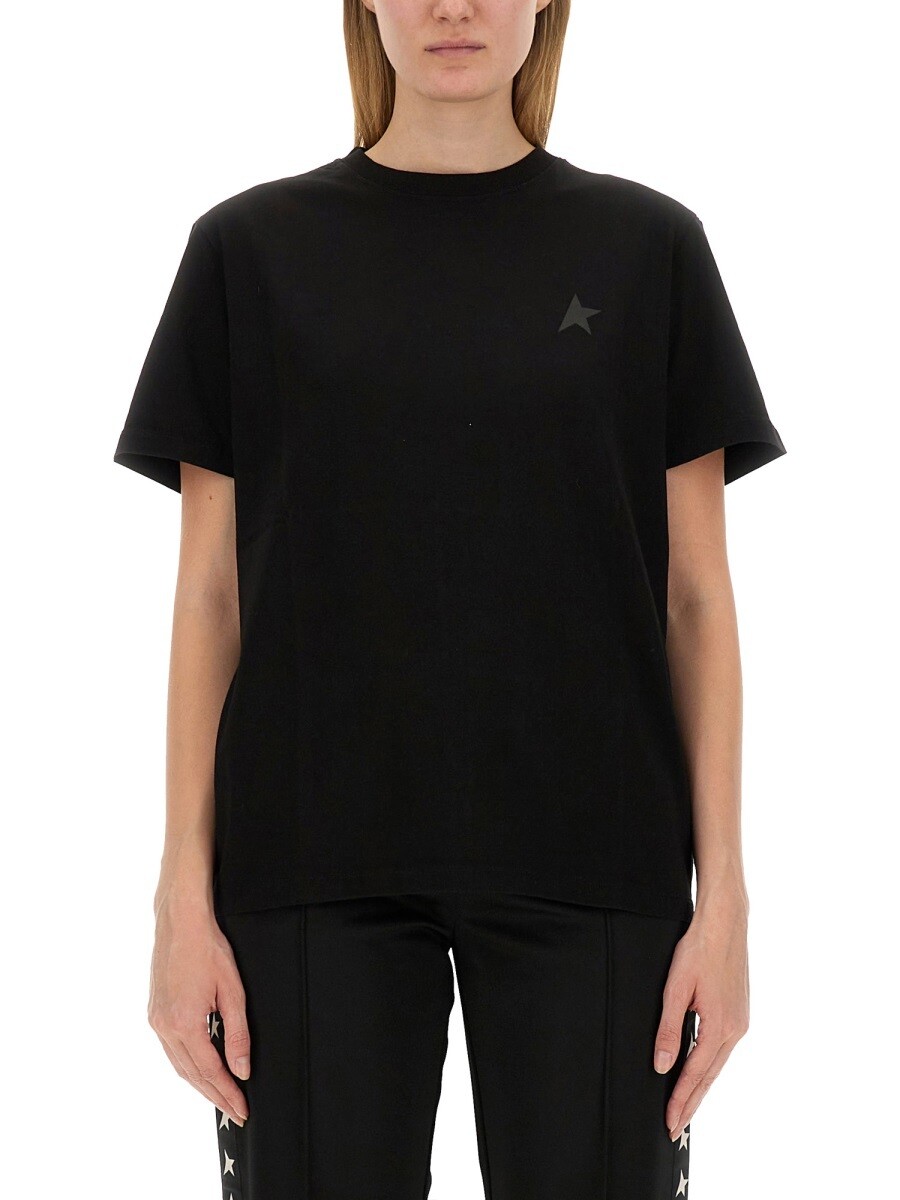 ゴールデン グース 晴れ晴れしい ブランド名 GOLDEN GOOSE スポーツシャツ プルオーバー レディース 黒いこと T-shirts and polo shirts 366966 関税 貨物輸送無料 2025AW el