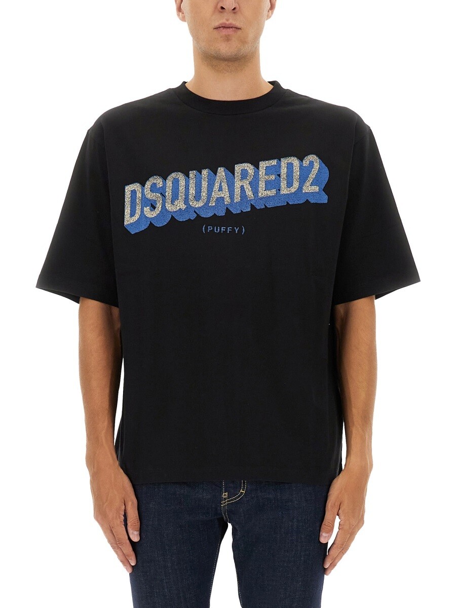 ディースクエアード DSQUARED2 Tシャツ メンズ ブラック T-shirts 367646 関税 送料無料 2025AW el｜BRANDSHOP「il Tesoro」