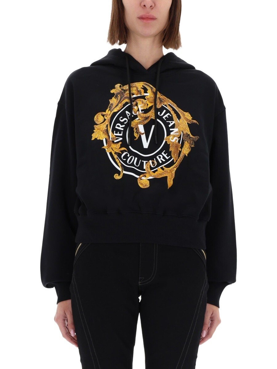 ヴェルサーチェ・ジーンズ・クチュール VERSACE JEANS COUTURE 調教師 レディース 黒いこと Sweatshirts 367682 関税 貨物輸送無料 2025AW el