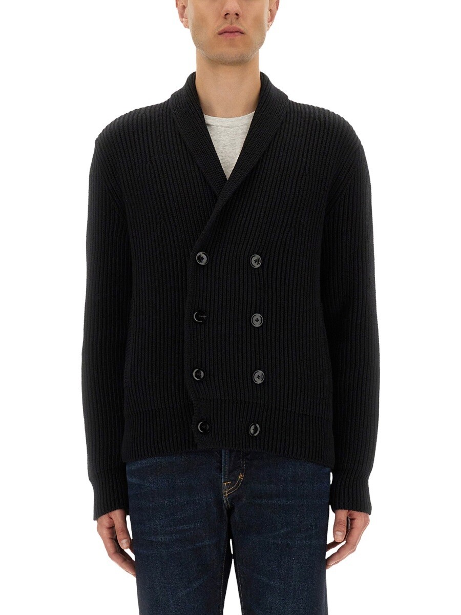 トム ジェラルド・r・フォード TOM FORD ティーシャツ 編み物御召しもの メンズ 黒いこと Knitwear 368451 関税 貨物輸送無料 2025AW el