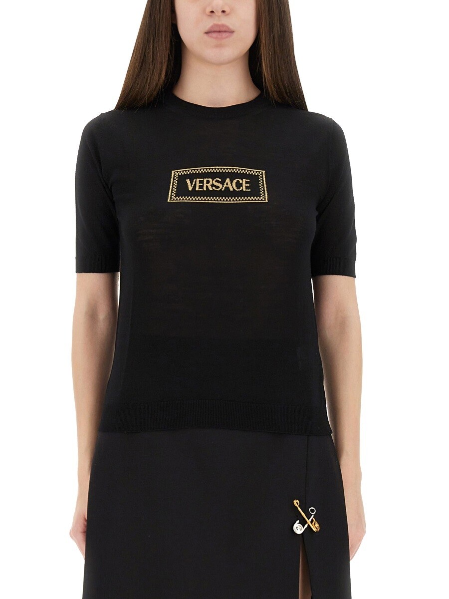 ヴェルサーチ VERSACE セーター ニットウェア レディース ブラック Knitwear 368153 関税 送料無料 2025AW el｜BRANDSHOP「il Tesoro」
