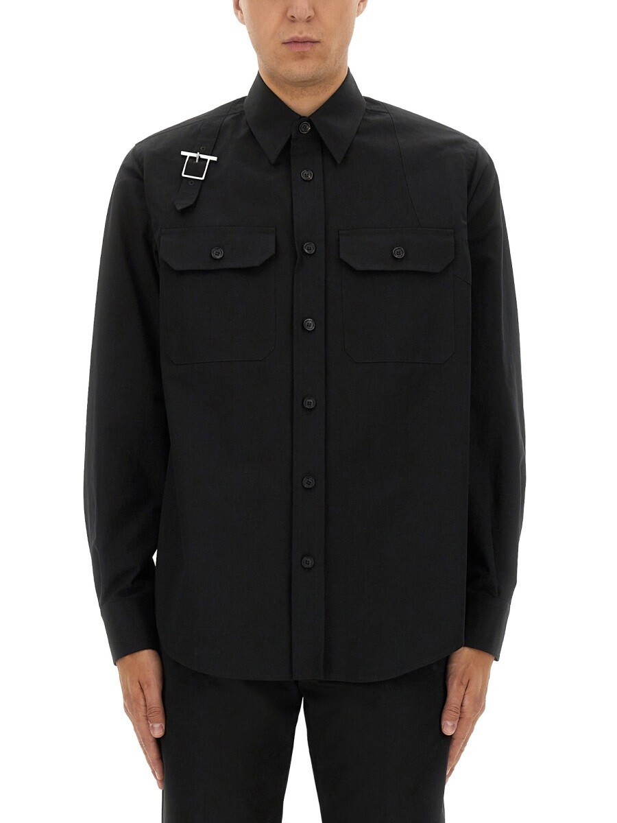 アレキサンダー マックイーン ALEXANDER MCQUEEN シャツ メンズ ブラック Shirts 368948 関税 送料無料 2025AW el｜BRANDSHOP「il Tesoro」 95,150円