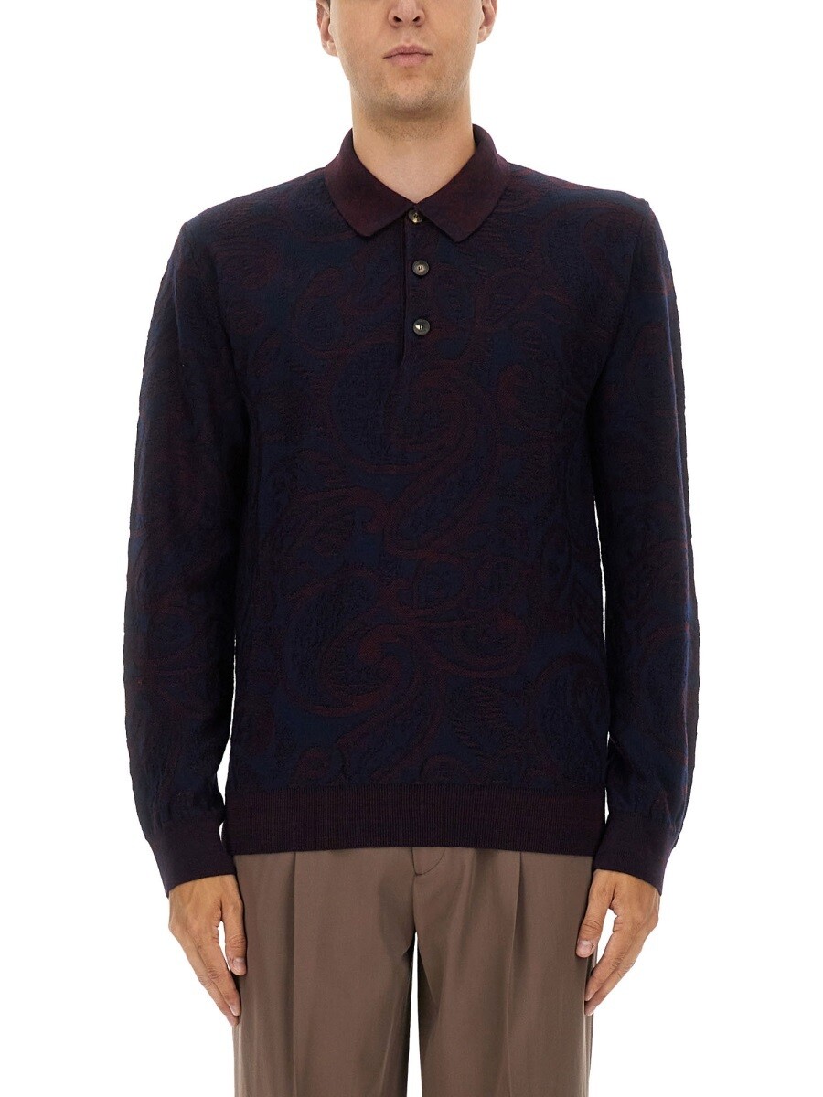 エトロ ETRO ポロシャツ メンズ ブルー Polo shirts 368740 関税 送料無料 2025AW el|BRANDSHOP「il Tesoro」