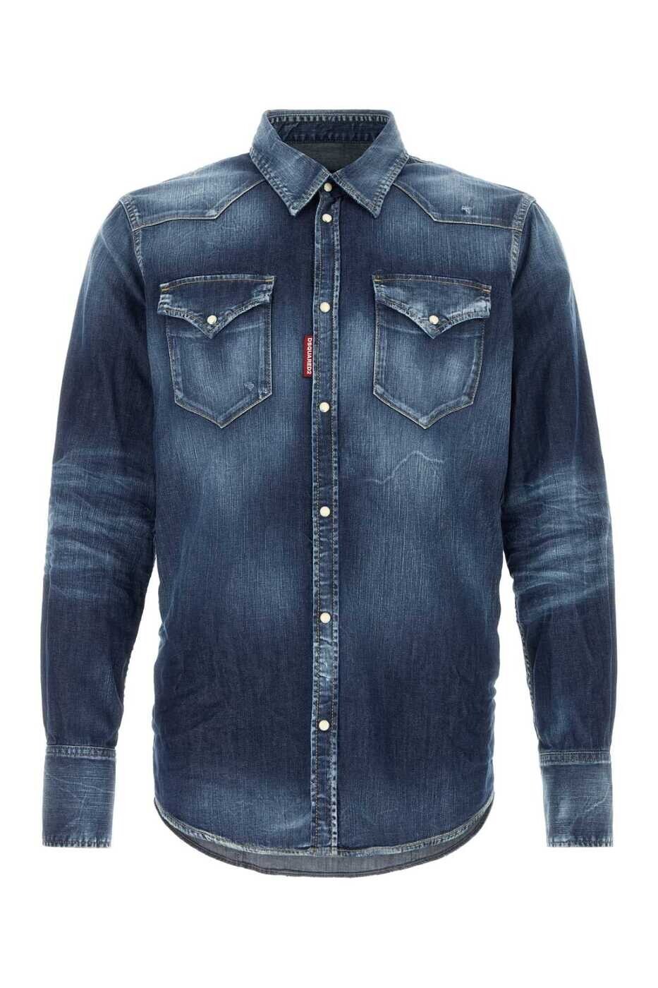 ディースクエアード DSQUARED2 シャツ メンズ ブルー Shirts S74DM0986S30341 470 Blue 関税 送料無料 2026AW gb|BRANDSHOP「il Tesoro」