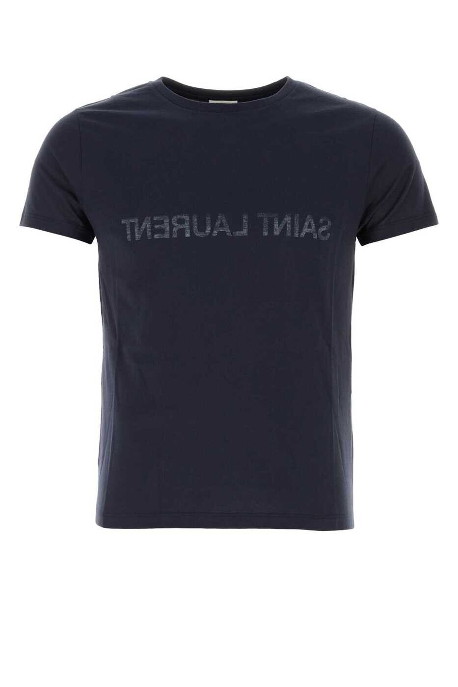 イヴ サンローラン SAINT LAURENT PARIS Tシャツ メンズ ブルー T-shirts 663278Y37AW 4145 Blue 関税 送料無料 2026SS gb｜BRANDSHOP「il Tesoro」