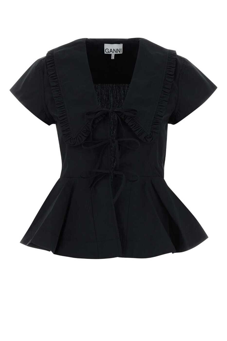 ガニー GANNI Tシャツ トップス レディース ブラック T-shirts and tops A1040341 099 Black 関税 送料無料 2026AW gb|BRANDSHOP「il Tesoro」