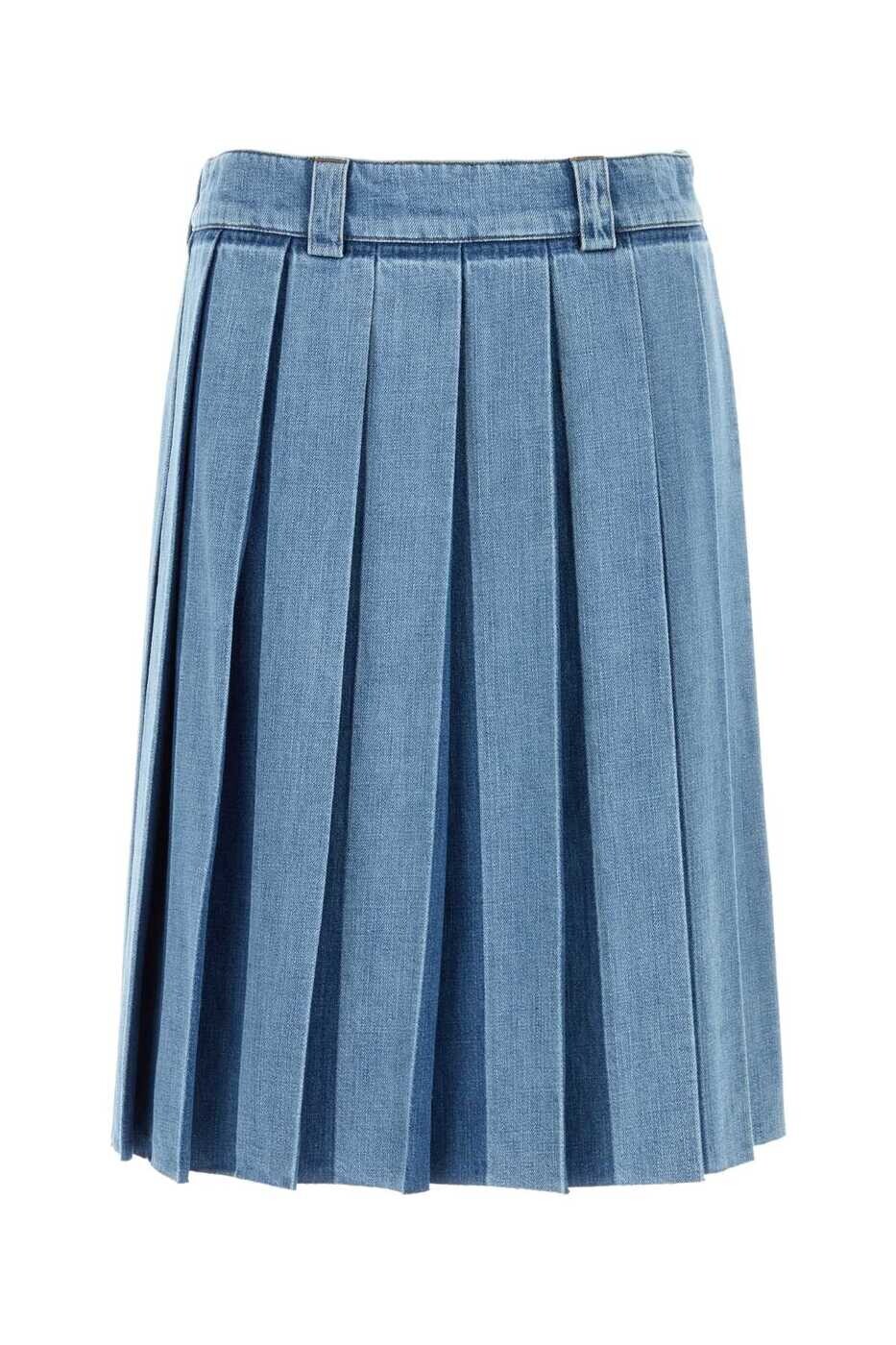 ミュウ ミュウ MIU MIU スカート レディース ブルー Skirts GWD279S23117GG F0076 Light Blue 関税 送料無料 2025AW gb|BRANDSHOP「il Tesoro」
