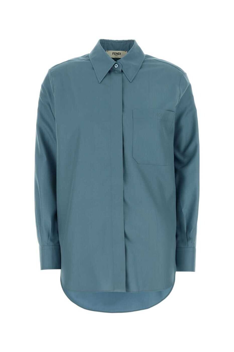 フェンディ FENDI シャツ レディース ブルー Shirts FS8333AVJR F1UKD Light Blue 関税 送料無料 2026SS gb|BRANDSHOP「il Tesoro」