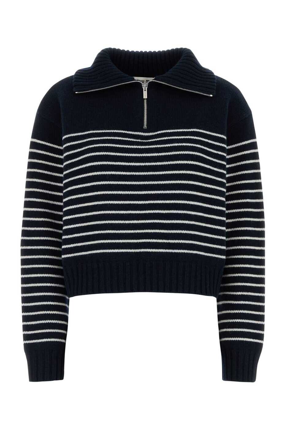 ミュウ ミュウ MIU MIU セーター ニットウェア レディース Knitwear MMLB52SOOO18BJ F022X Stripped 関税 送料無料 2025AW gb｜BRANDSHOP「il Tesoro」