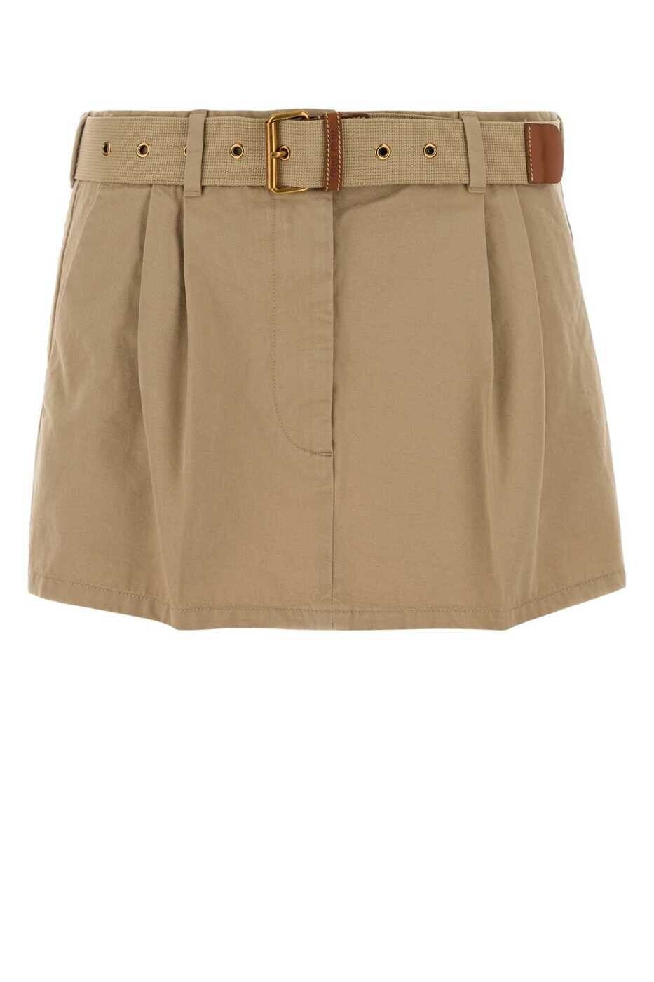 ミュウ ミュウ MIU MIU スカート レディース Skirts MG2637SOOO19EK F0006 Beige o Tan 関税 送料無料 2026SS gb|BRANDSHOP「il Tesoro」