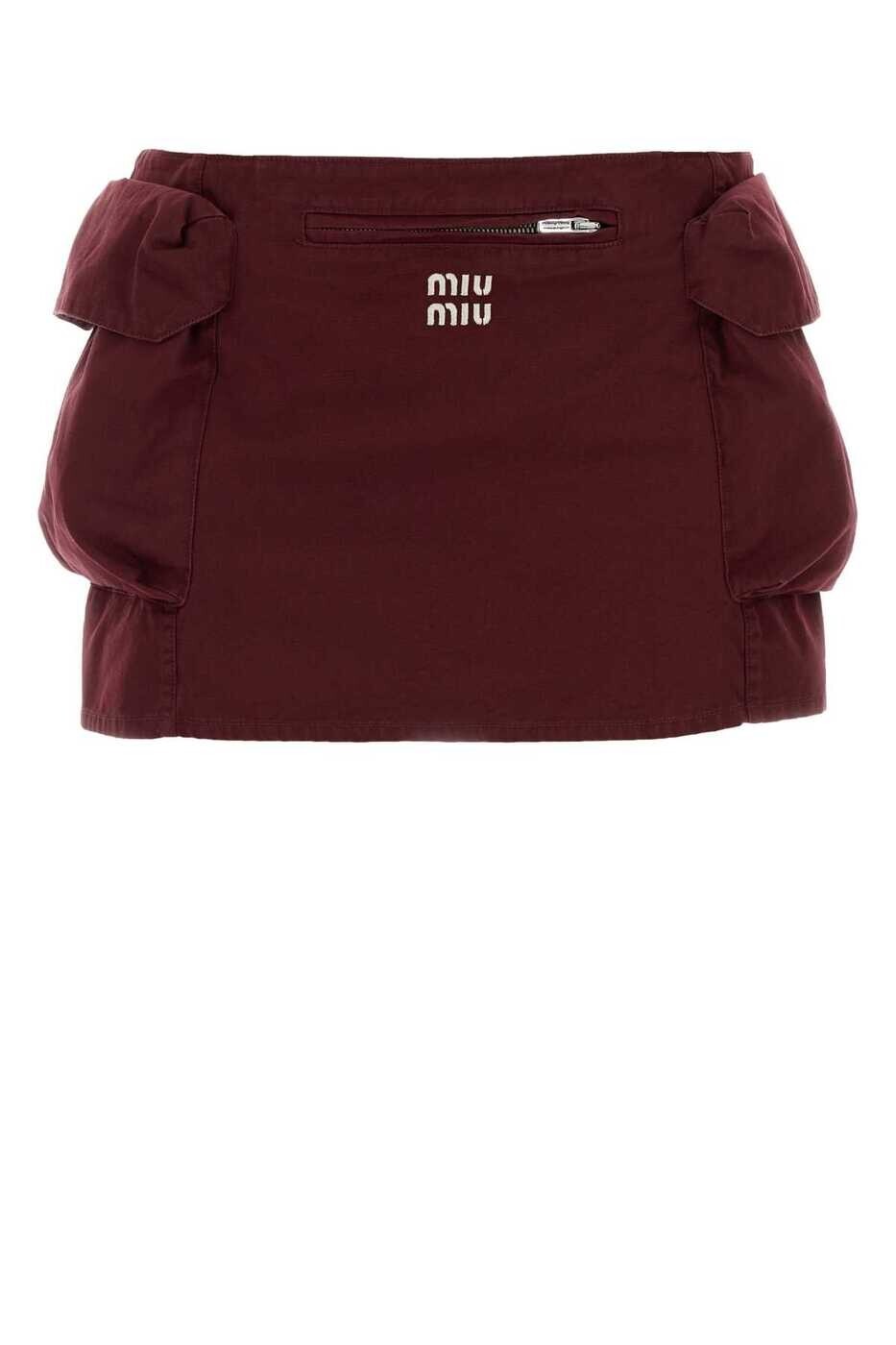ミュウ ミュウ MIU MIU スカート レディース レッド Skirts MG2610SOOO19CV F0399 Burgundy 関税 送料無料 2026SS gb|BRANDSHOP「il Tesoro」