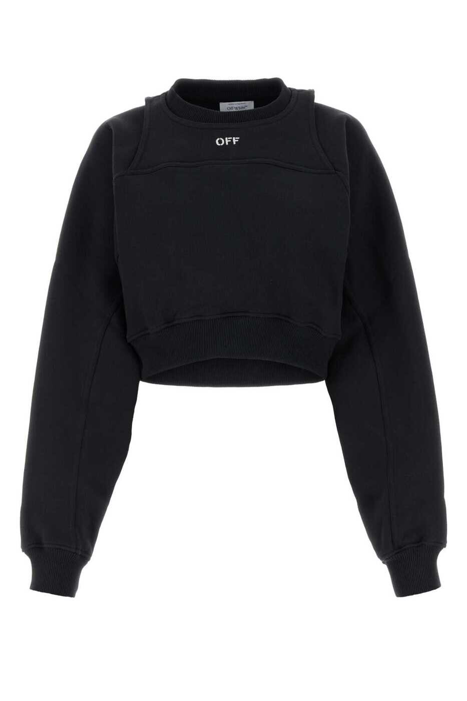 オフホワイト OFF WHITE トレーナー レディース ブラック Sweatshirts OWBA071C99FLE001 1001 Black 関税 送料無料 2024AW gb|BRANDSHOP「il Tesoro」