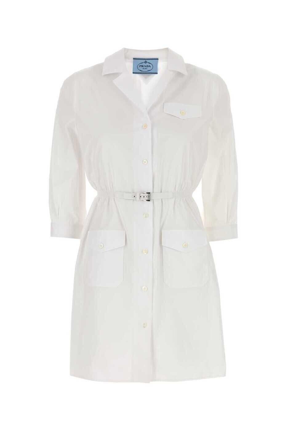 プラダ PRADA ワンピース ドレス レディース ホワイト Dresses P3N15ESOOO1XV2 F0009 White 関税 送料無料 gb｜BRANDSHOP「il Tesoro」