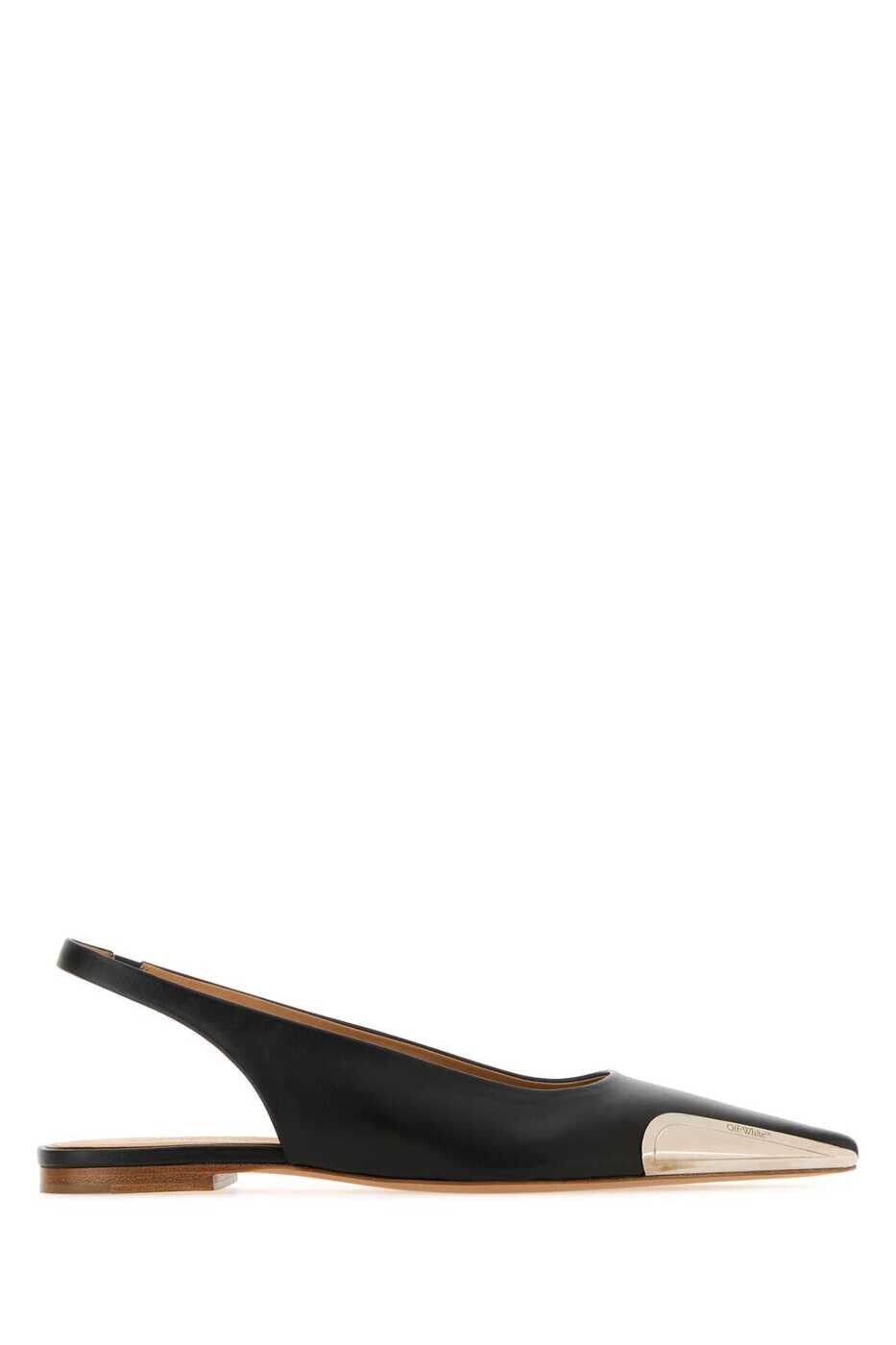 オフホワイト OFF WHITE フラットシューズ フラットシューズ レディース ブラック Flat Shoes OWIQ004S24LEA001 1072 Black 関税 送料無料 2024SS gb｜BRANDSHOP「il Tesoro」