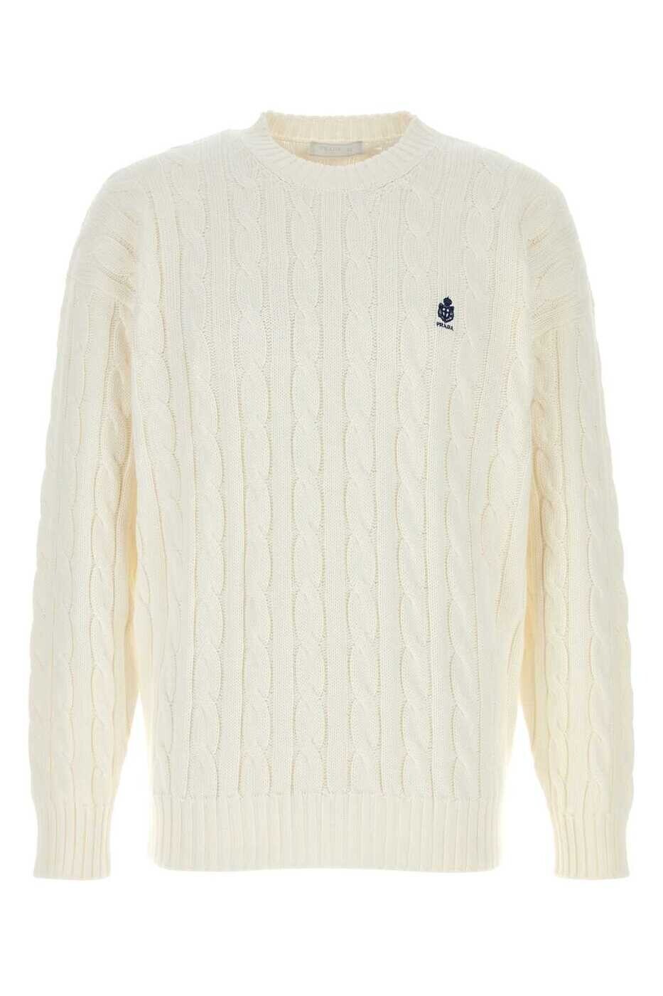 プラダ PRADA セーター ニットウェア メンズ ホワイト Knitwear UMF304SOOO19VL F0009 White 関税 送料無料 2026AW gb｜BRANDSHOP「il Tesoro」 154,950円