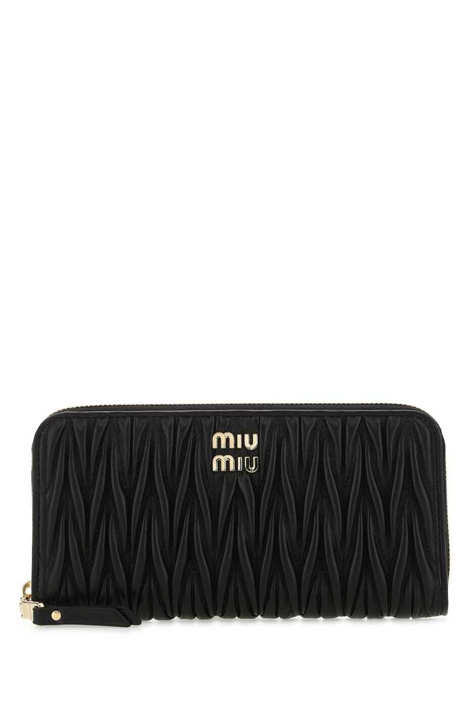 ミュウ ミュウ MIU MIU カードホルダー 財布 レディース ブラック Wallets and Card Holders 5ML506AFPP F0002 Black 関税 送料無料 2026AW gb|BRANDSHOP「il Tesoro」