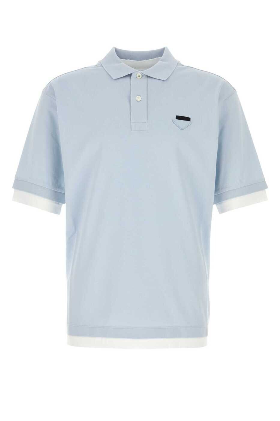 プラダ PRADA Tシャツ メンズ ブルー T-shirts UJN911SWM11868 F0K2U Light Blue 関税 送料無料 2026AW gb|BRANDSHOP「il Tesoro」
