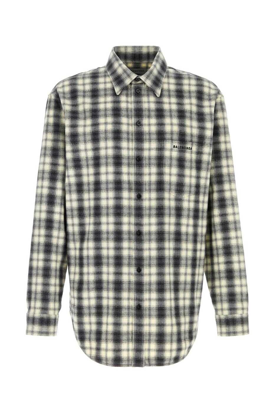 バレンシアガ BALENCIAGA シャツ メンズ ホワイト Shirts A001ZSTUM33 9040 Checked 関税 送料無料 2026AW gb｜BRANDSHOP「il Tesoro」