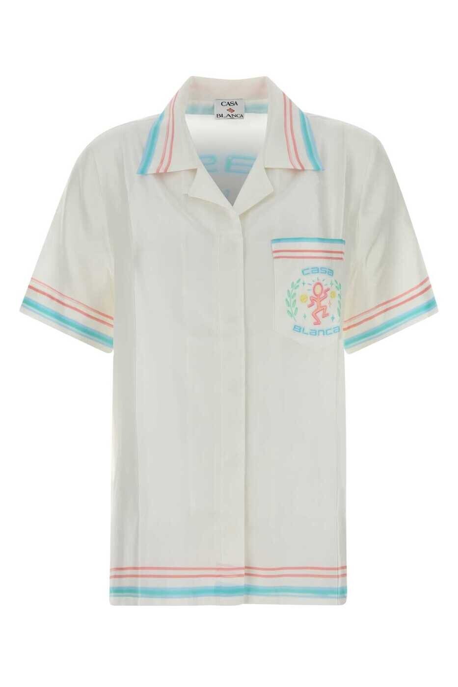 カサブランカ CASABLANCA シャツ レディース ホワイト Shirts WSP26SH20003 DANCEJOY White 関税 送料無料 2026SS gb|BRANDSHOP「il Tesoro」