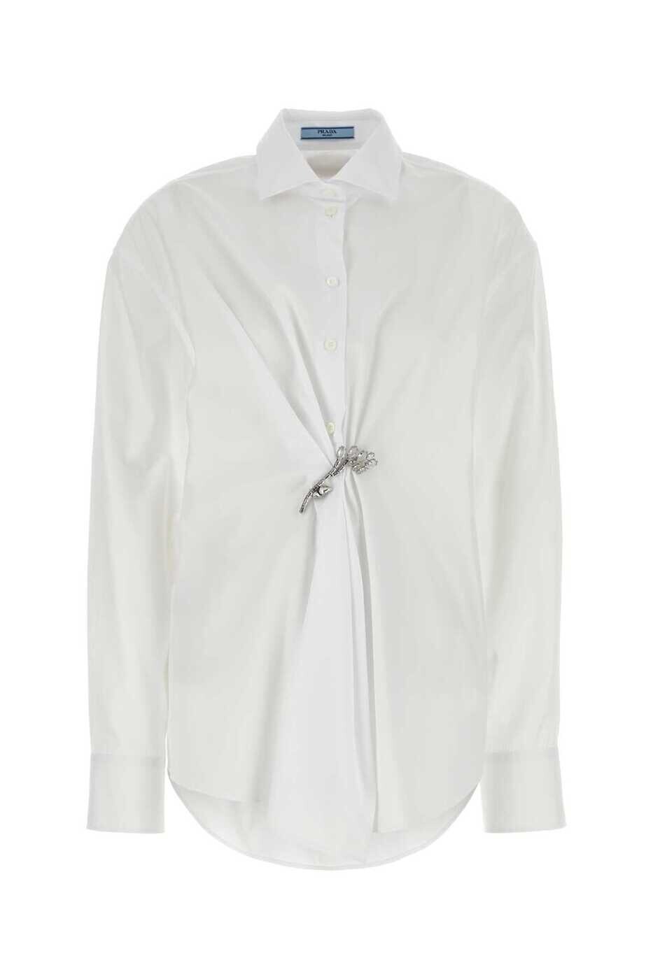プラダ PRADA シャツ レディース ホワイト Shirts P451HRSOOO1XV2 F0009 White 関税 送料無料 2025SS gb|BRANDSHOP「il Tesoro」
