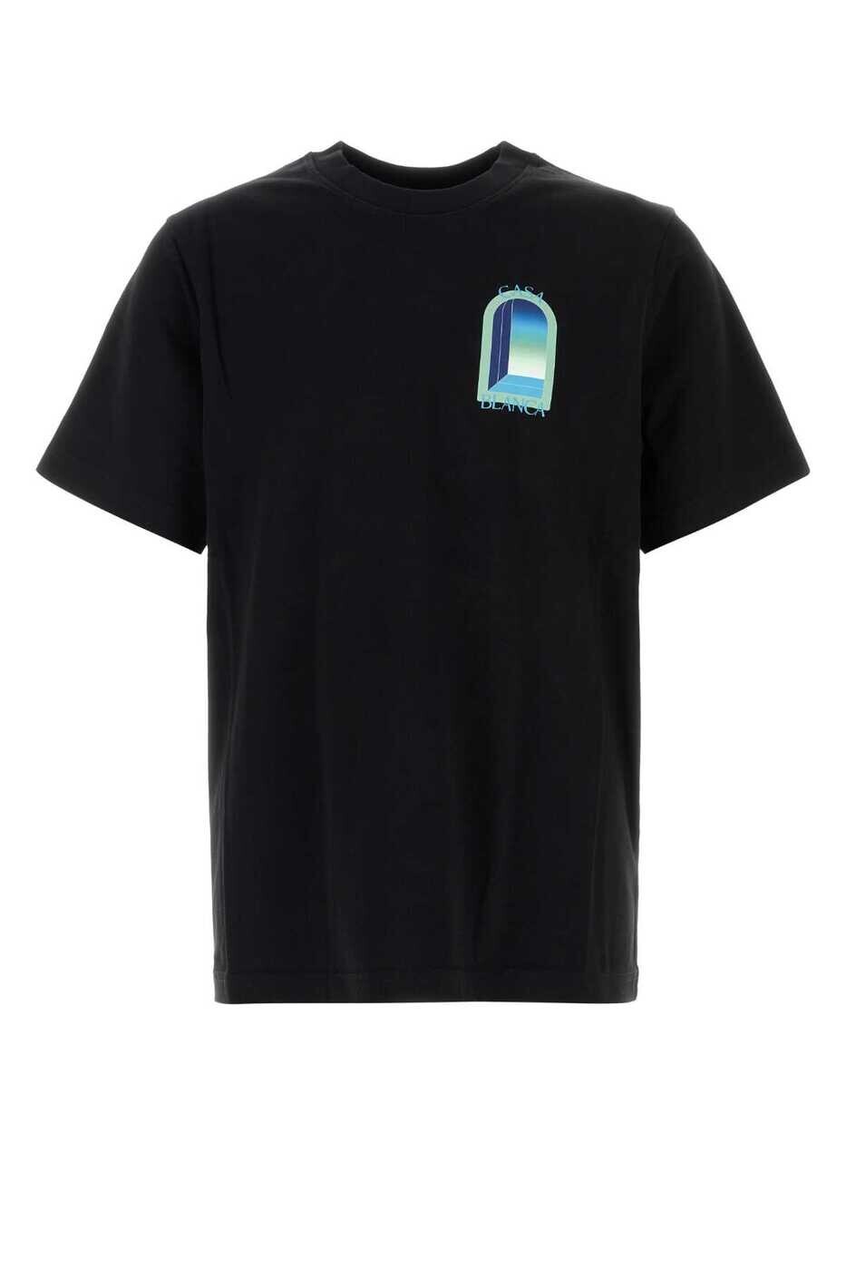 カサブランカ CASABLANCA Tシャツ メンズ ブラック T-shirts MPF26JTS00115 GRADIENTAR Black 関税 送料無料 2026AW gb｜BRANDSHOP「il Tesoro」