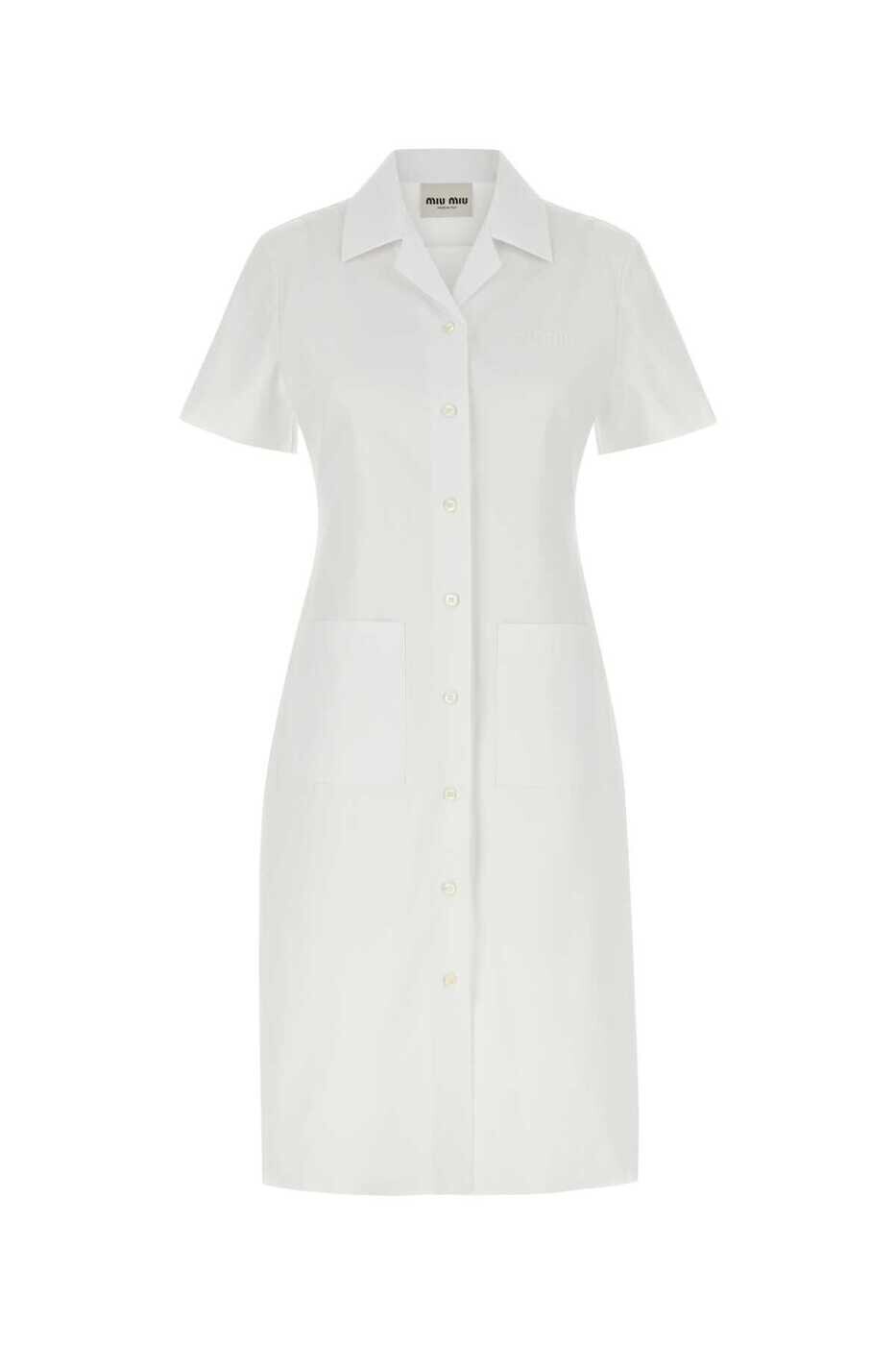 ミュウ ミュウ MIU MIU ワンピース ドレス レディース ホワイト Dresses MF5568SOOO15T9 F0009 White 関税 送料無料 2024AW gb｜BRANDSHOP「il Tesoro」