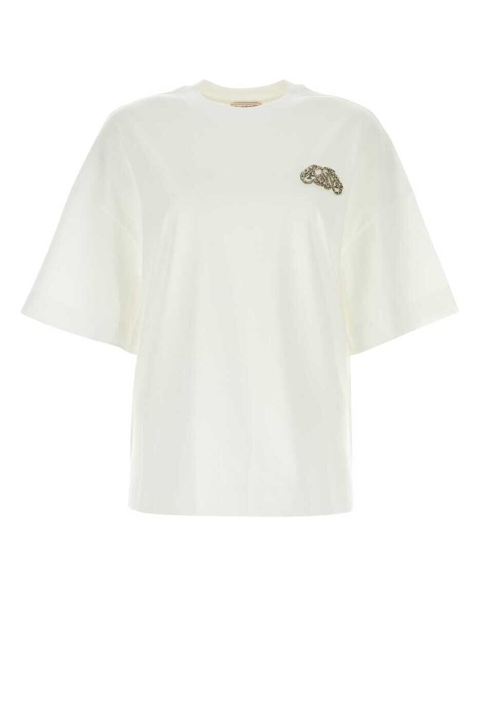 アレキサンダー マックイーン ALEXANDER MCQUEEN ポロシャツ Tシャツ レディース ホワイト T-shirts and polo shirts 781546QLAC5 9000 White 関税 送料無料 2024SS gb｜BRANDSHOP「il Tesoro」