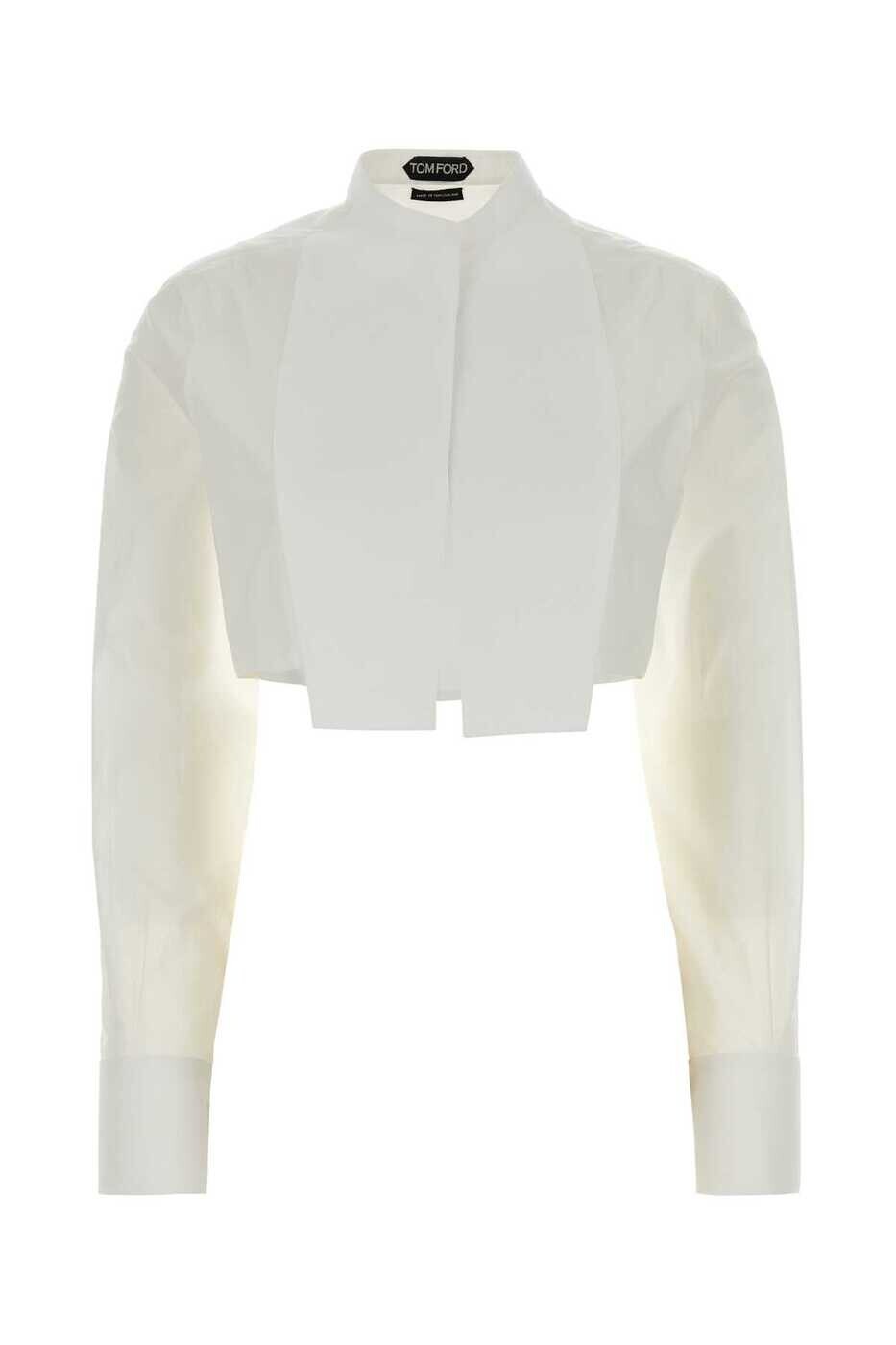トム フォード TOM FORD シャツ レディース ホワイト Shirts CA3320FAX1572 AW002 White 関税 送料無料 2025AW gb｜BRANDSHOP「il Tesoro」