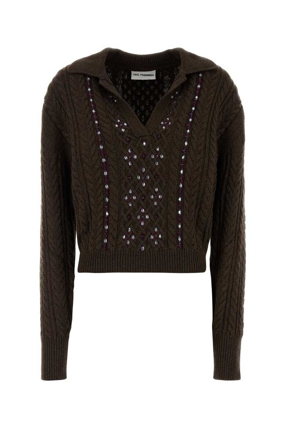 DES PHEMMES セーター ニットウェア レディース ブラウン Knitwear D735KW D0401 Brown 関税 送料無料 2025AW gb｜BRANDSHOP「il Tesoro」