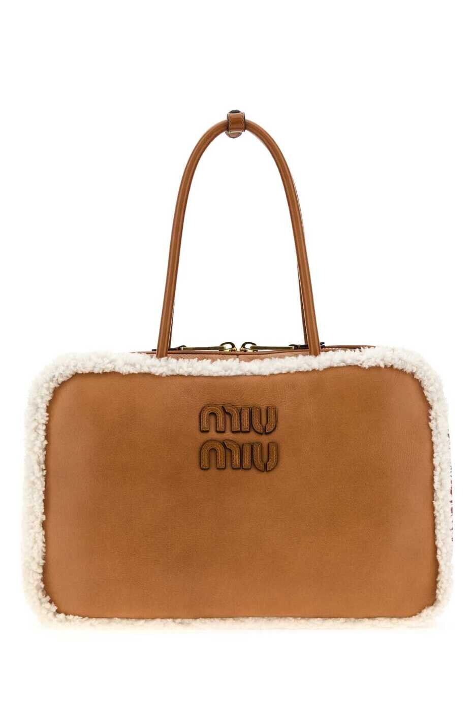 ミュウ ミュウ MIU MIU バッグ レディース ブラウン Business bags 5BB117VMOS2CTT F036S Camel 関税 送料無料 2025AW gb｜BRANDSHOP「il Tesoro」 271,530円