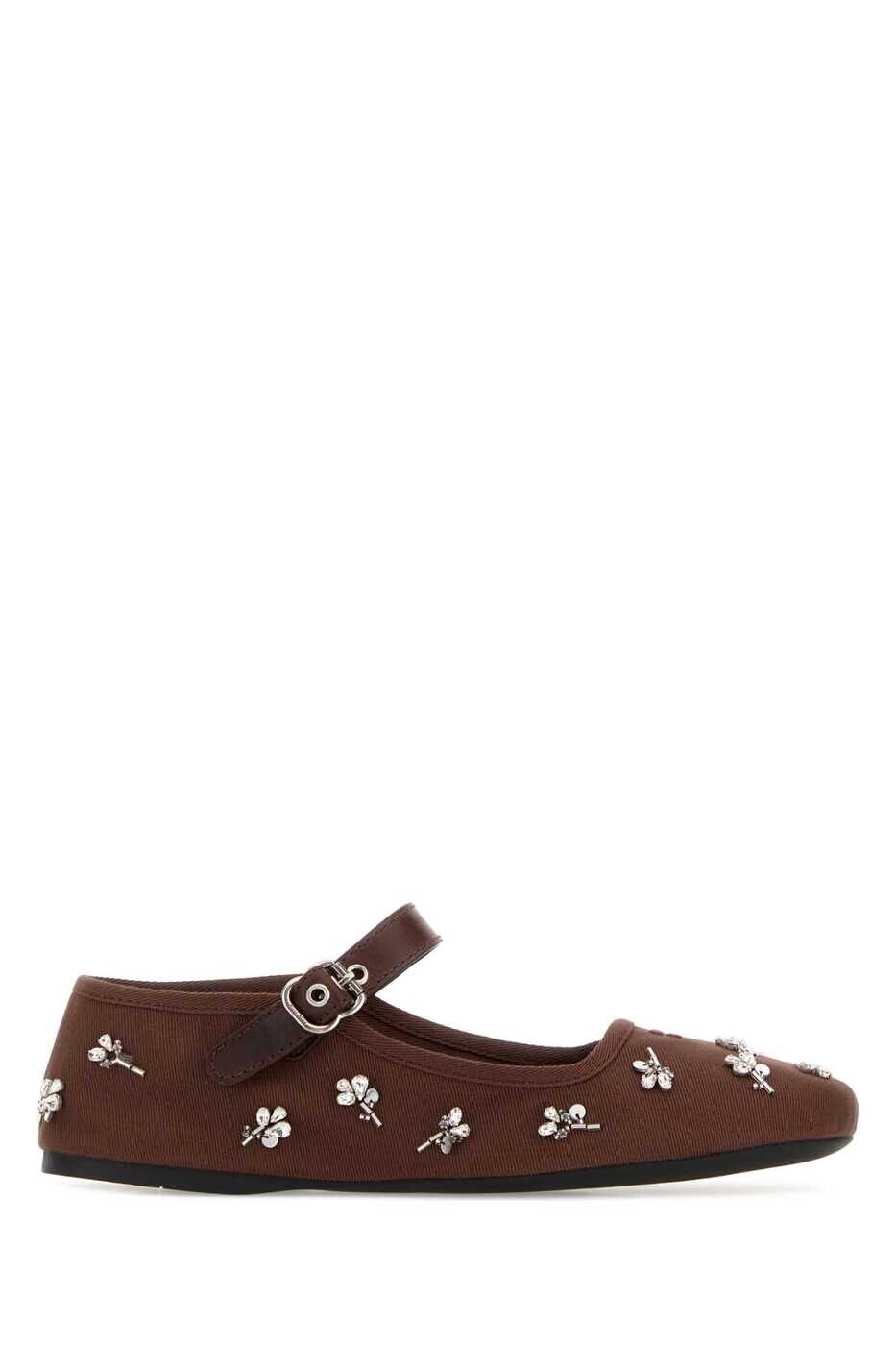 ミュウ ミュウ MIU MIU フラットシューズ フラットシューズ レディース ブラウン Flat Shoes 5F617EF0053ZMU F0324 Brown 関税 送料無料 2026SS gb｜BRANDSHOP「il Tesoro」