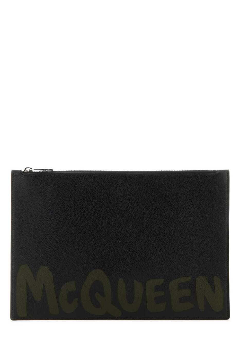 アレキサンダー マックイーン ALEXANDER MCQUEEN クラッチバッグ メンズ ブラック Clutch and Wristlets Bags 5604721AAQ5 1088 Black 関税 送料無料 2024SS gb|BRANDSHOP「il Tesoro」