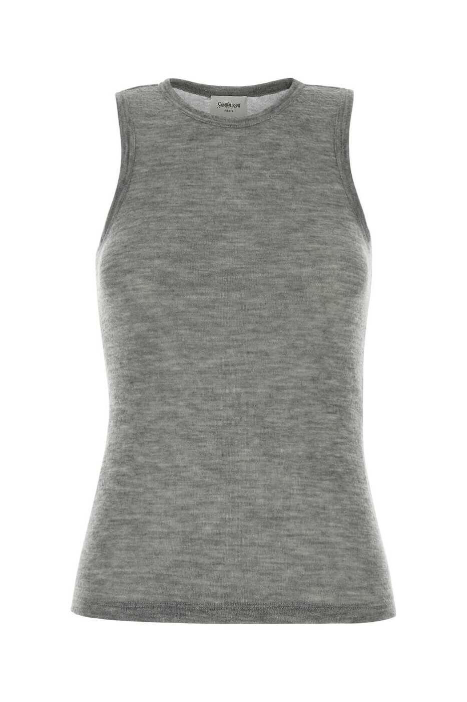 イヴ サンローラン SAINT LAURENT PARIS Tシャツ トップス レディース グレー T-shirts and tops 849919Y38BM 1403 Grey 関税 送料無料 2026SS gb｜BRANDSHOP「il Tesoro」