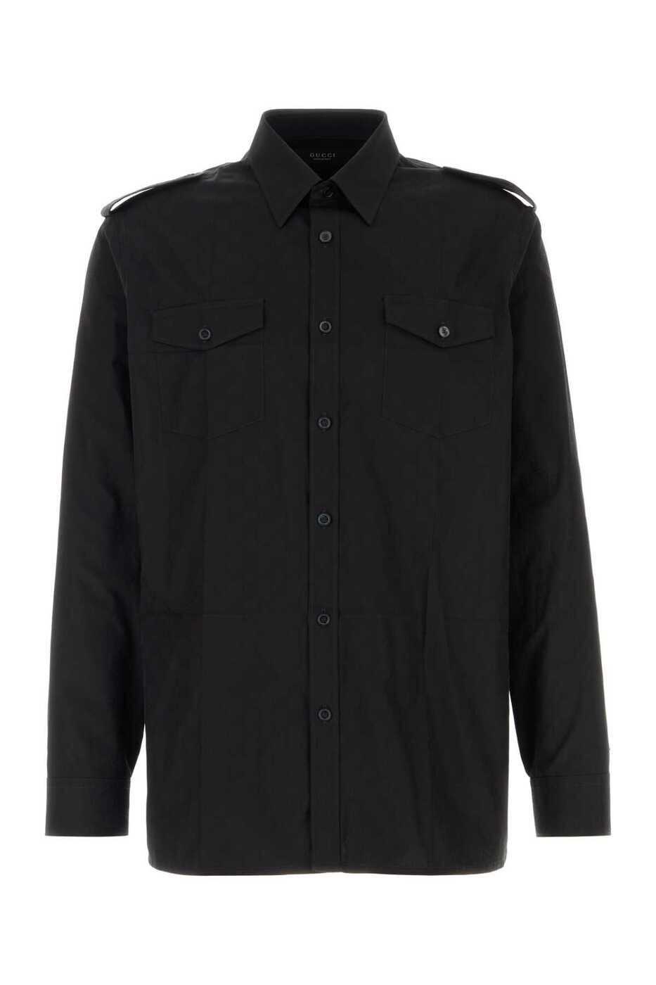 グッチ GUCCI シャツ メンズ ブラック Shirts 871856ZAUO8 1000 Black 関税 送料無料 2026AW gb|BRANDSHOP「il Tesoro」