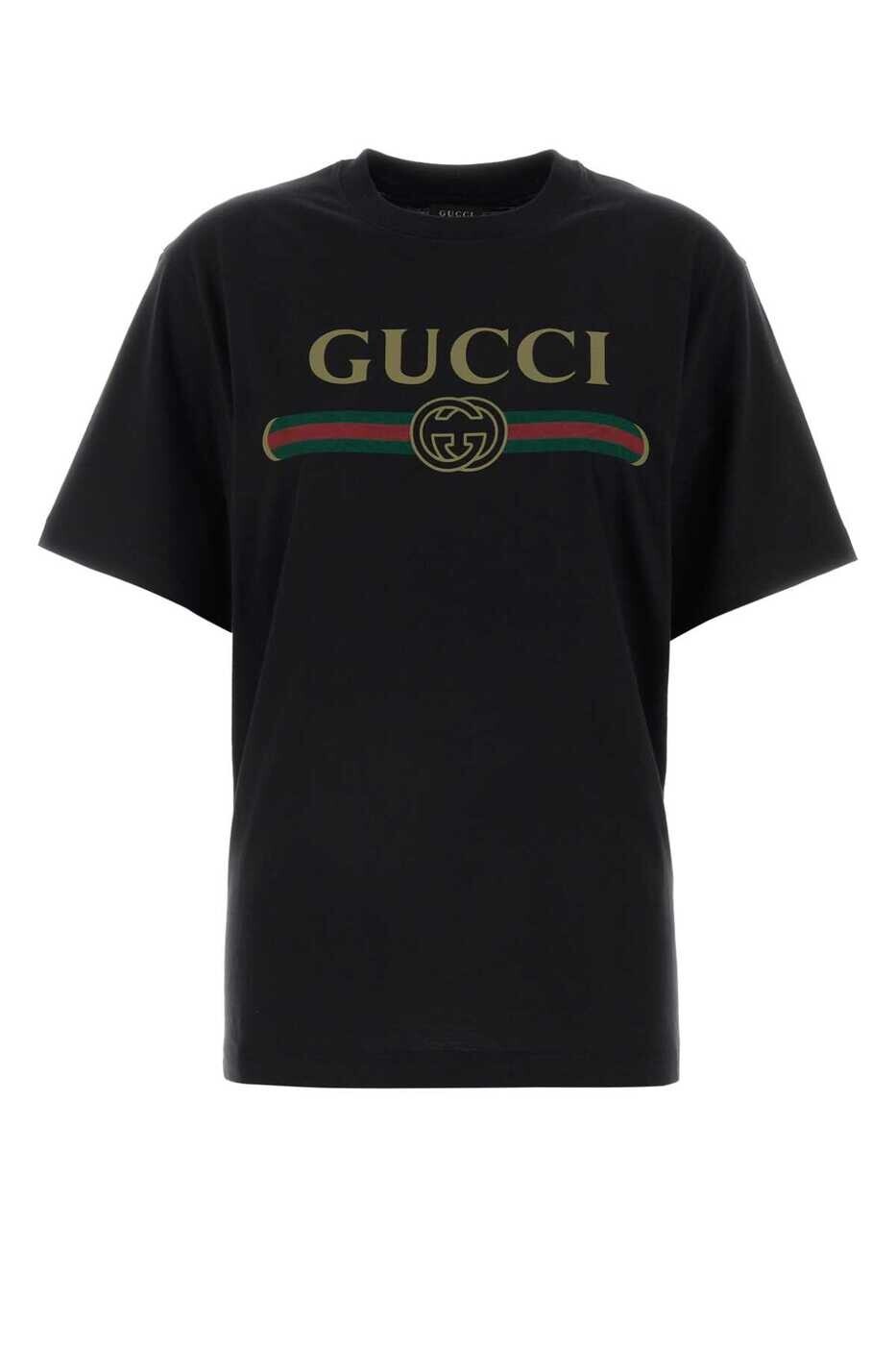 グッチ GUCCI ポロシャツ Tシャツ レディース ブラック T-shirts and polo shirts 865015XJHUF 1152 Black 関税 送料無料 gb｜BRANDSHOP「il Tesoro」