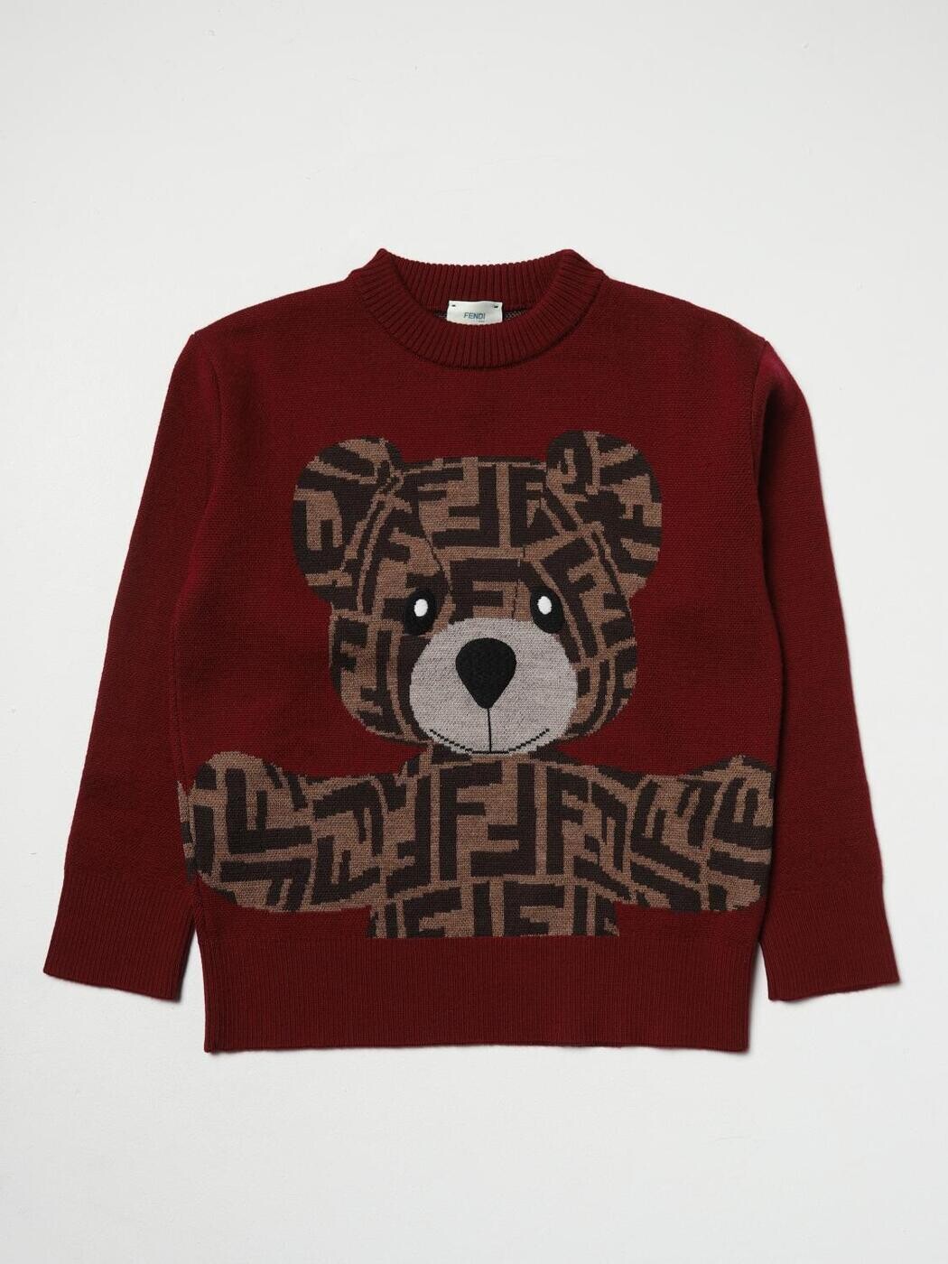 FENDI FENDI クルーネックジャンパー 編み物御召しもの ボーイズ 黒いこと Crew neck jumpers JUG037AJ3E 関税 貨物輸送無料 2025AW gi