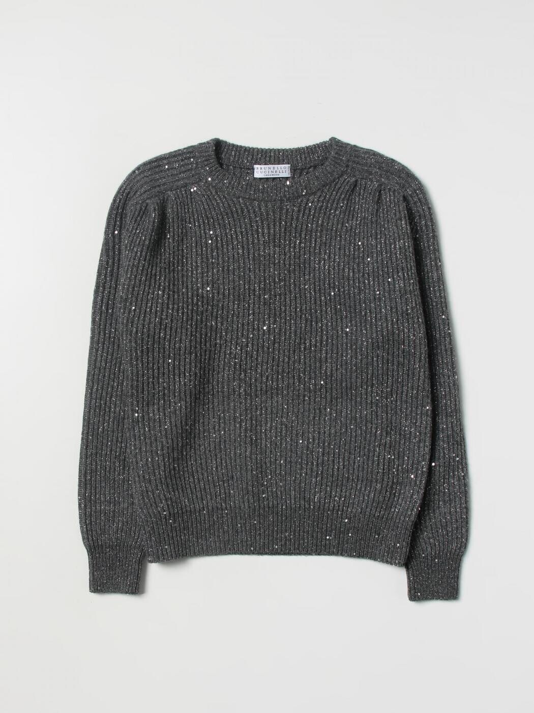 ブルネロ クチネリ BRUNELLO CUCINELLI クルーネックジャンパー 編み物御召しもの ガールズ 薄墨色 Crew neck jumpers BBMM75400 関税 貨物輸送無料 2025AW gi