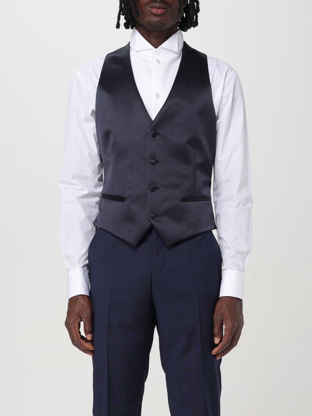 エンポリオ アルマーニ EMPORIO ARMANI ジレ ベスト メンズ ブルー Vests 01J0G001597 関税 送料無料 2024AW gi