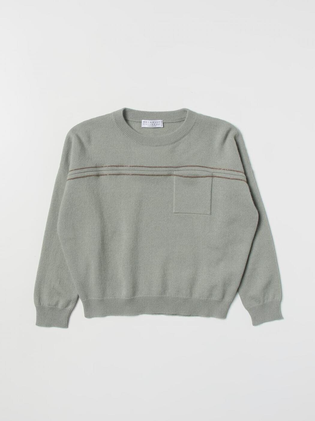 ブルネロ クチネリ BRUNELLO CUCINELLI クルーネックジャンパー 編み物御召しもの ガールズ 緑であること Crew neck jumpers B12M12300 関税 貨物輸送無料 2025AW gi